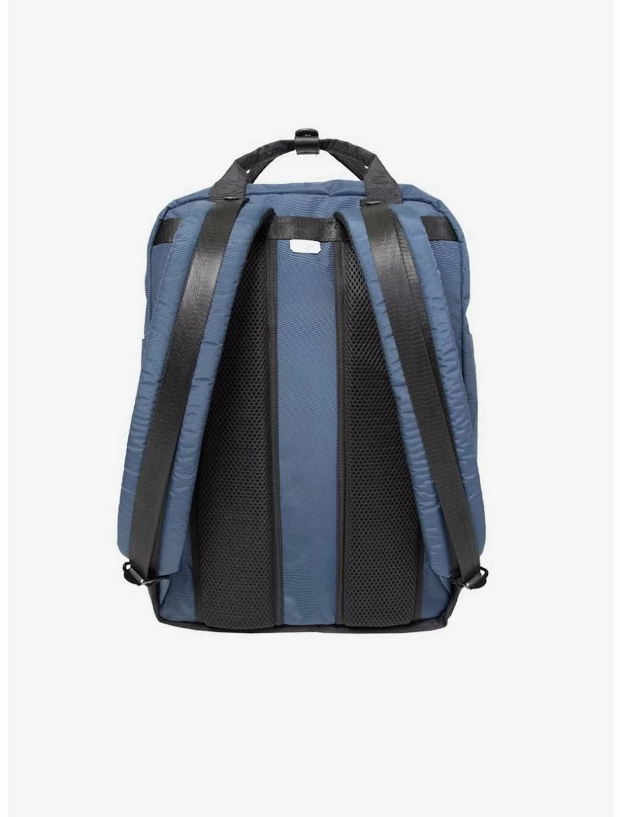 "Go Wild Navy & Grey Large Backpack – Stylish Doughnut Macaroon Design for Everyday Use"