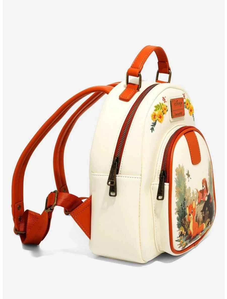 Loungefly Disney Fox and The Hound Floral Mini Backpack - Exclusive BoxLunch Collectible