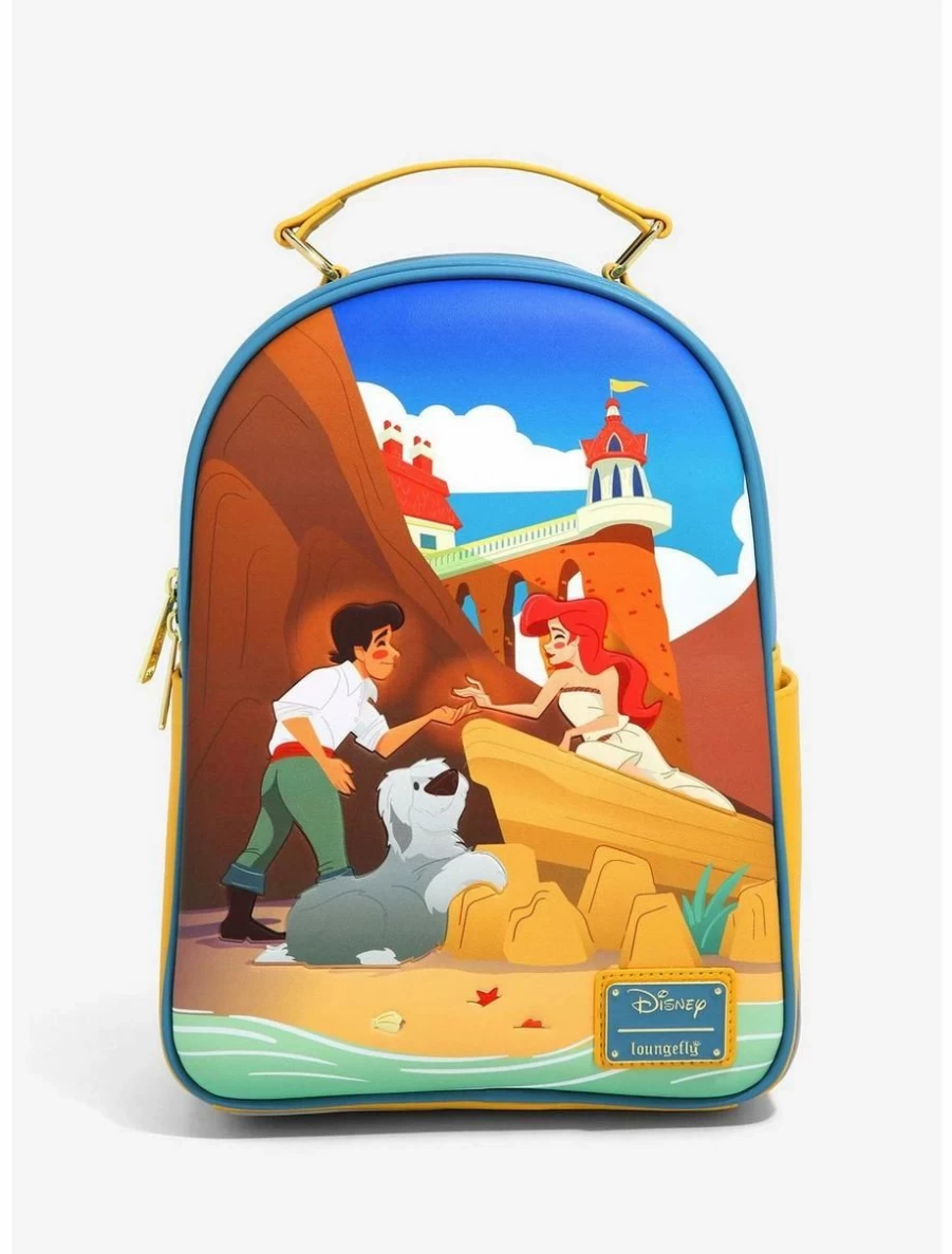 Disney Loungefly The Little Mermaid Ariel & Eric Mini Backpack - Beach Theme BoxLunch Exclusive