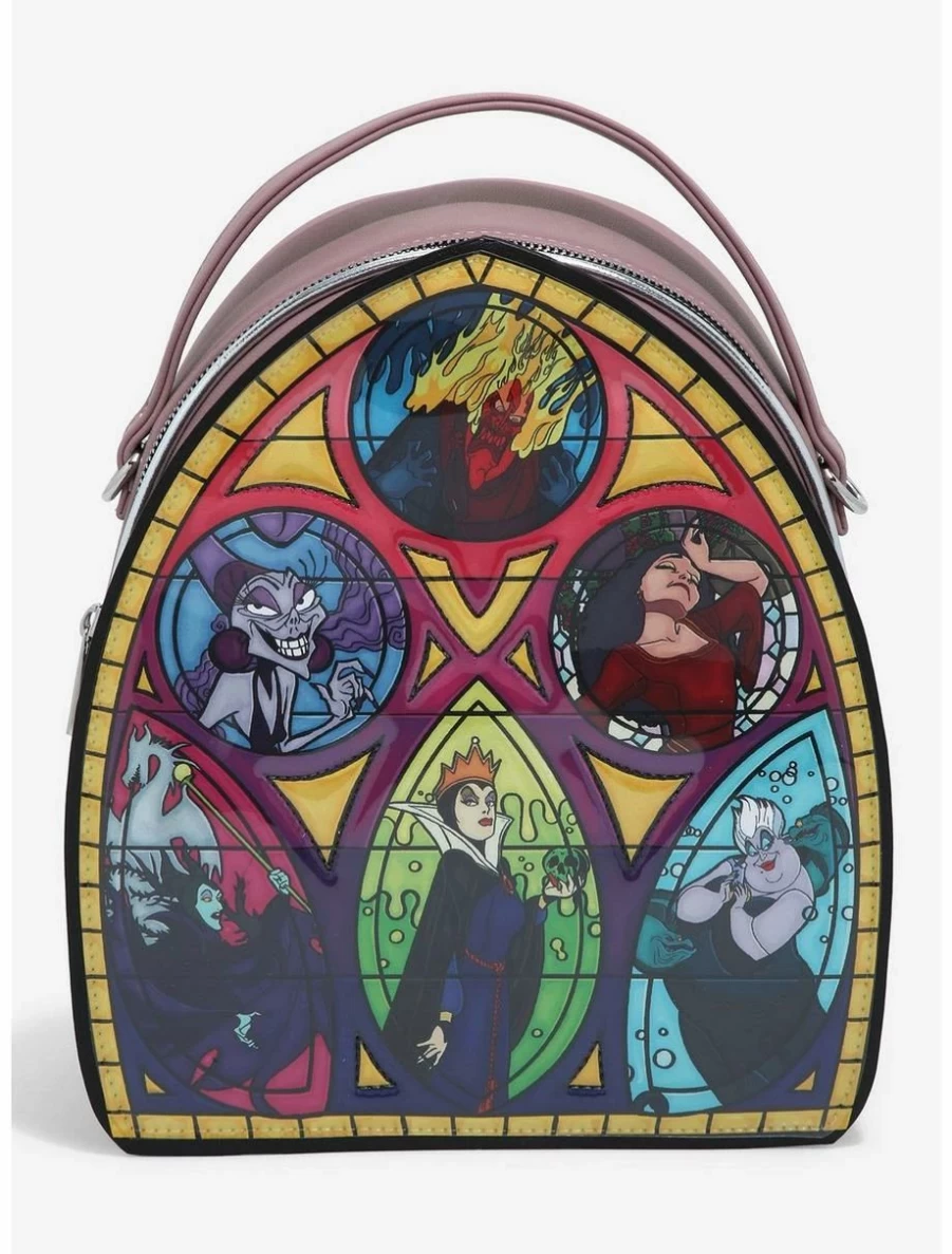 Disney Villains Stained-Glass Mini Backpack - Exclusive BoxLunch Collectible Gothic Design