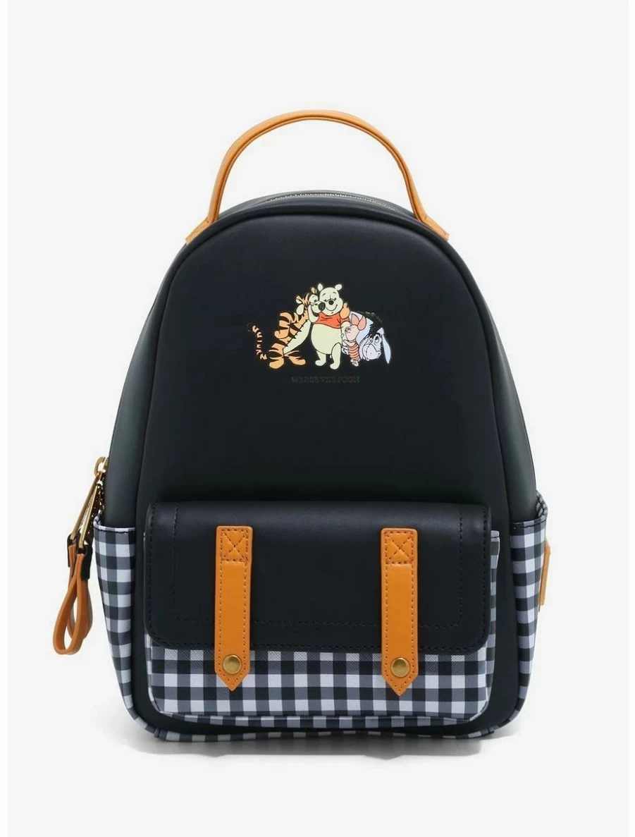 Loungefly Mini Backpack Disney Winnie The Pooh Gingham Design BoxLunch Exclusive Collectible