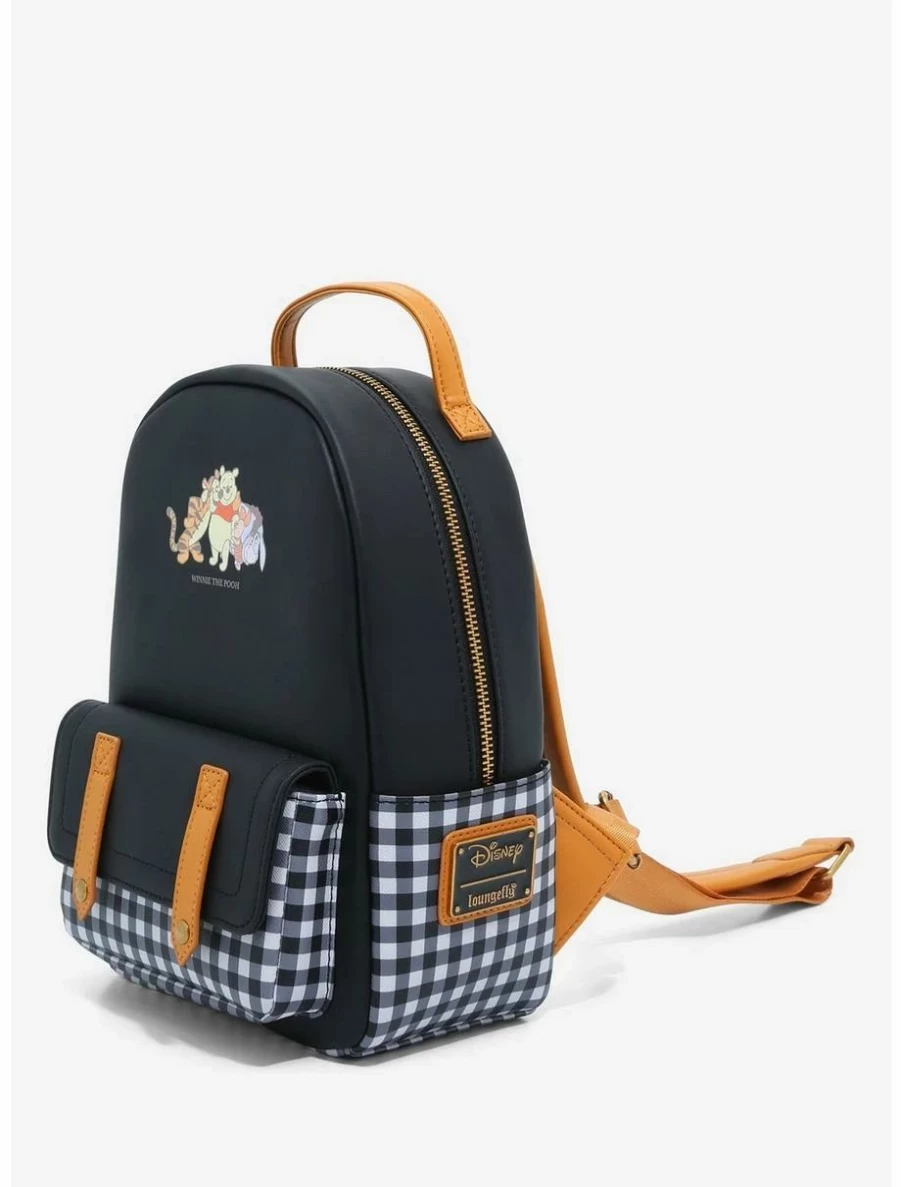 Loungefly Mini Backpack Disney Winnie The Pooh Gingham Design BoxLunch Exclusive Collectible