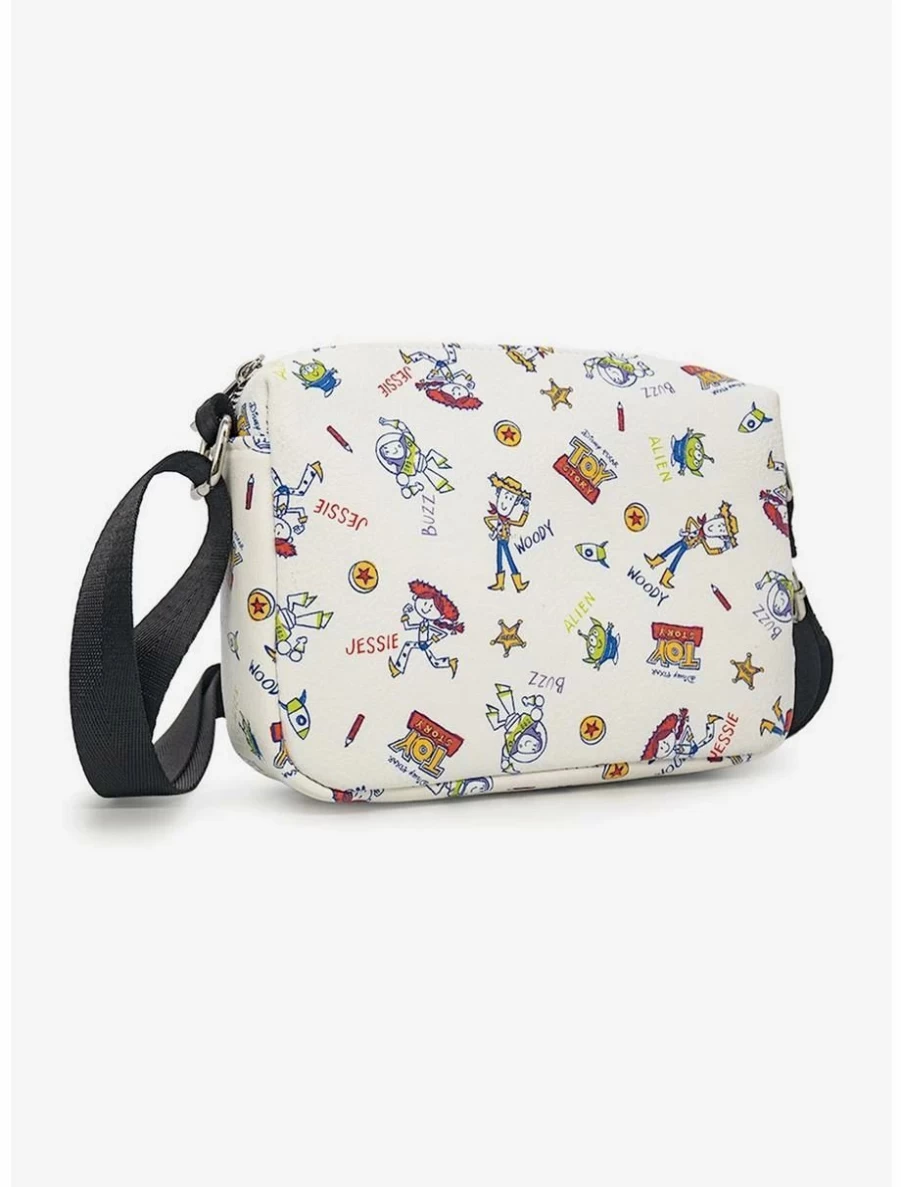 Disney Pixar Toy Story Doodles Crossbody Bag - Character Collage Design for Fans