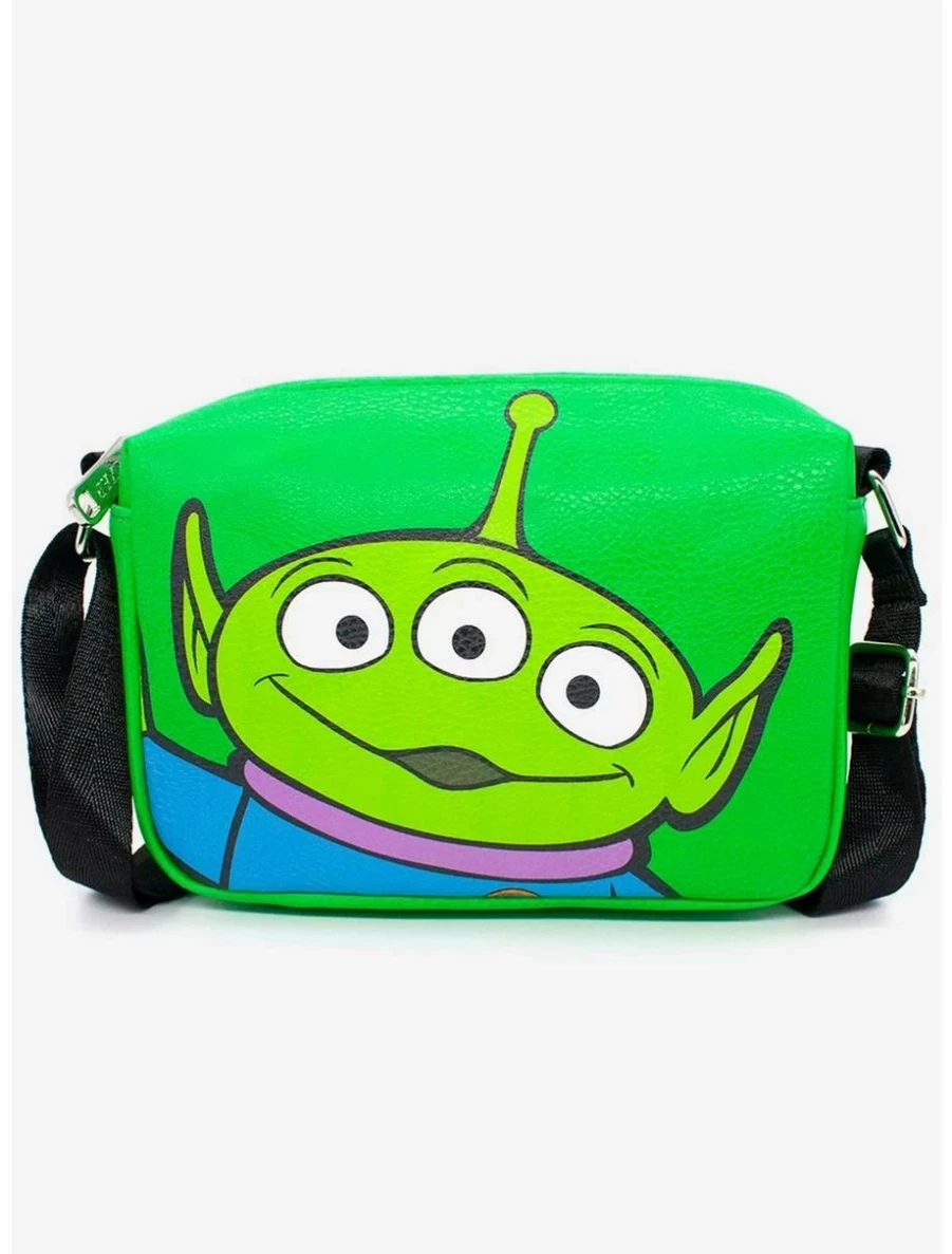 Disney Pixar Toy Story Alien Crossbody Bag - Official BoxLunch Exclusive Smiling Close-Up Design