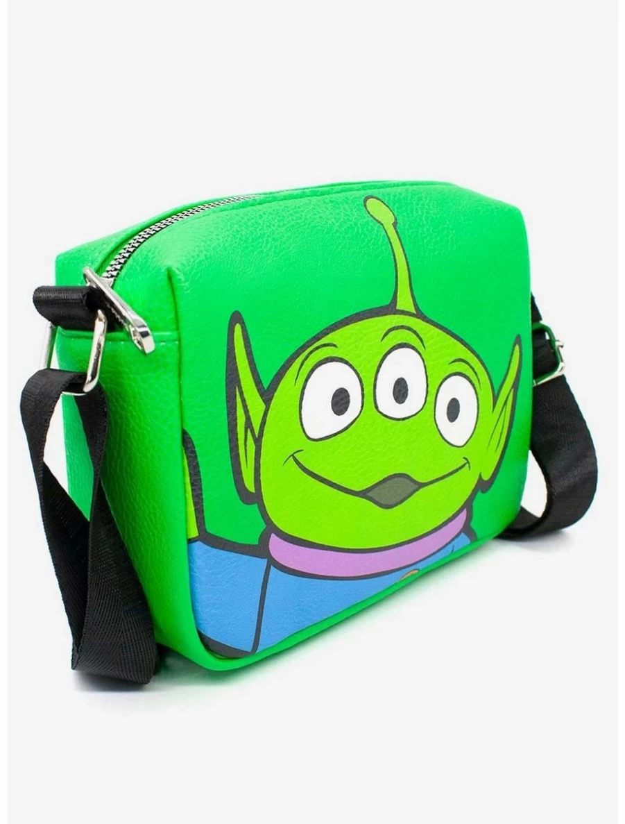 Disney Pixar Toy Story Alien Crossbody Bag - Official BoxLunch Exclusive Smiling Close-Up Design