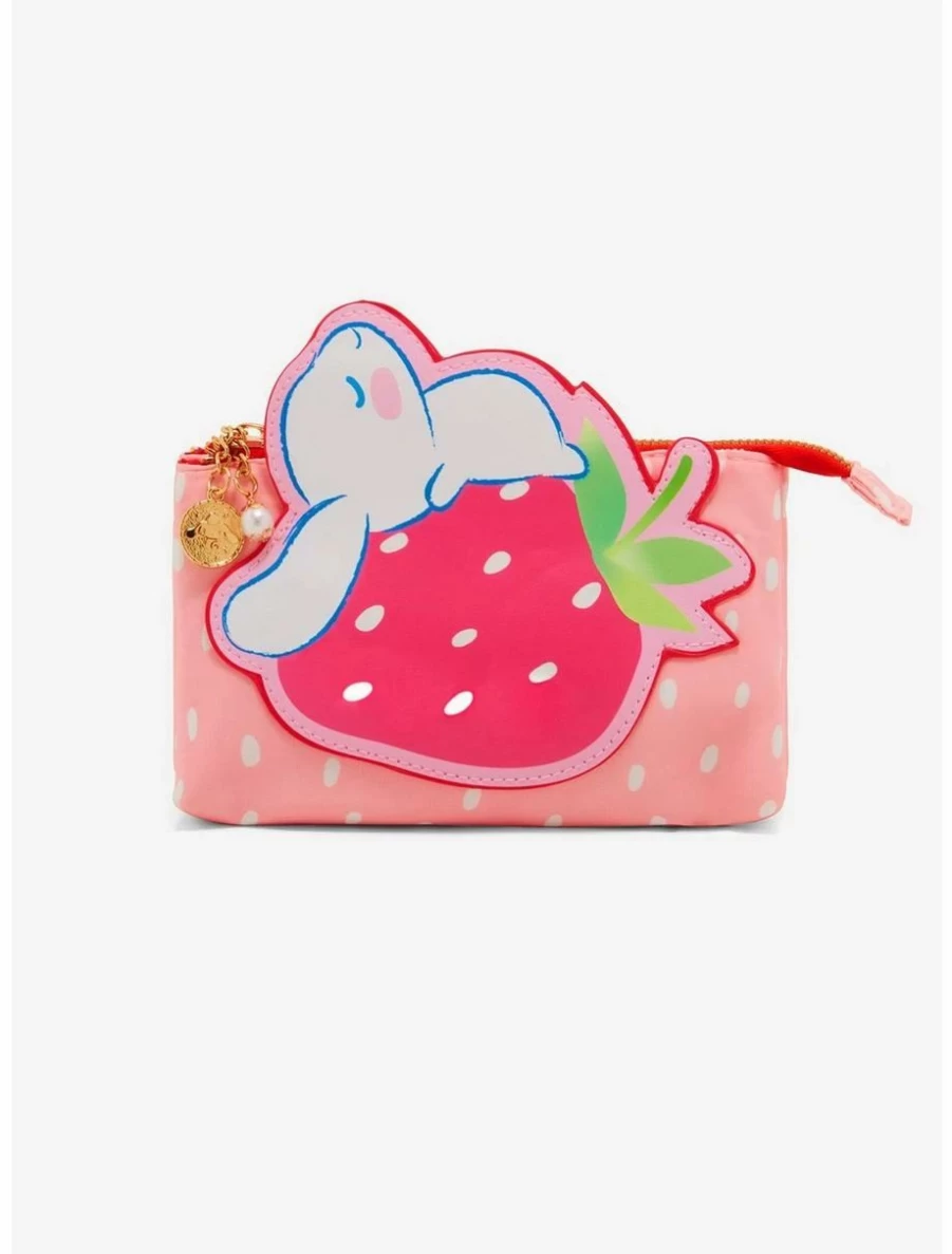 Sanrio Cinnamoroll Strawberry Makeup Pouch BoxLunch Limited Edition Kawaii Cosmetic Case