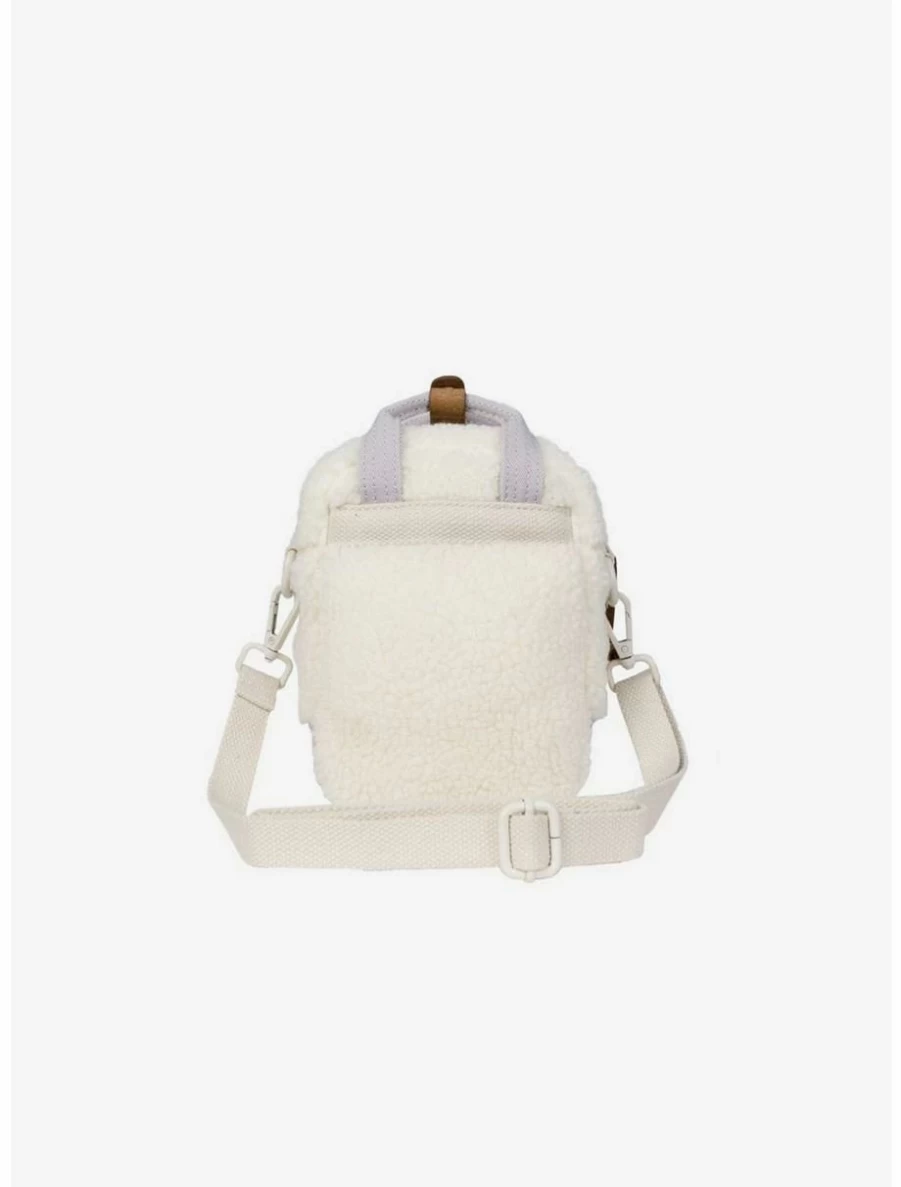 * Mini Crossbody Bag - Blue Lotus & Purple Fluffy Cream Design, Doughnut Macaroon Style
