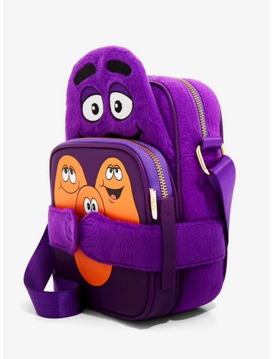 Loungefly McDonald's Grimace Crossbody Bag - BoxLunch Exclusive Cartoon Character Purse