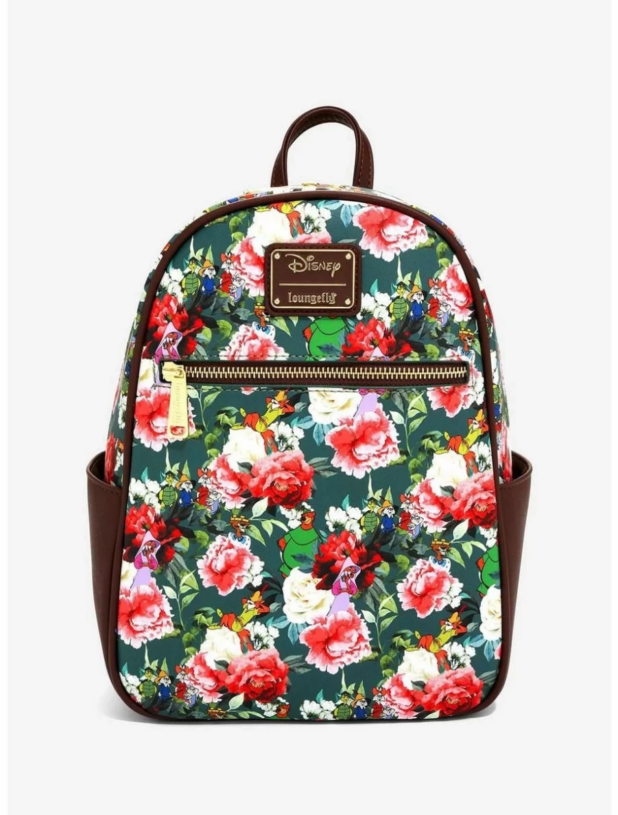 Disney Robin Hood Floral Mini Backpack Loungefly Exclusive BoxLunch Collection