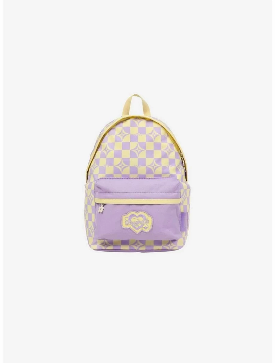 Kaleido Checkered Mini Backpack - Stylish Doughnut Print & Buttery Leather Design