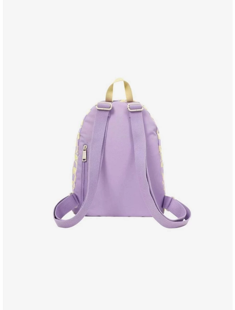 Kaleido Checkered Mini Backpack - Stylish Doughnut Print & Buttery Leather Design