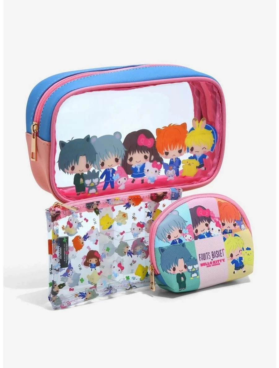 "Hello Kitty & Friends x Fruits Basket Exclusive Cosmetic Bag Set | BoxLunch Limited Edition"