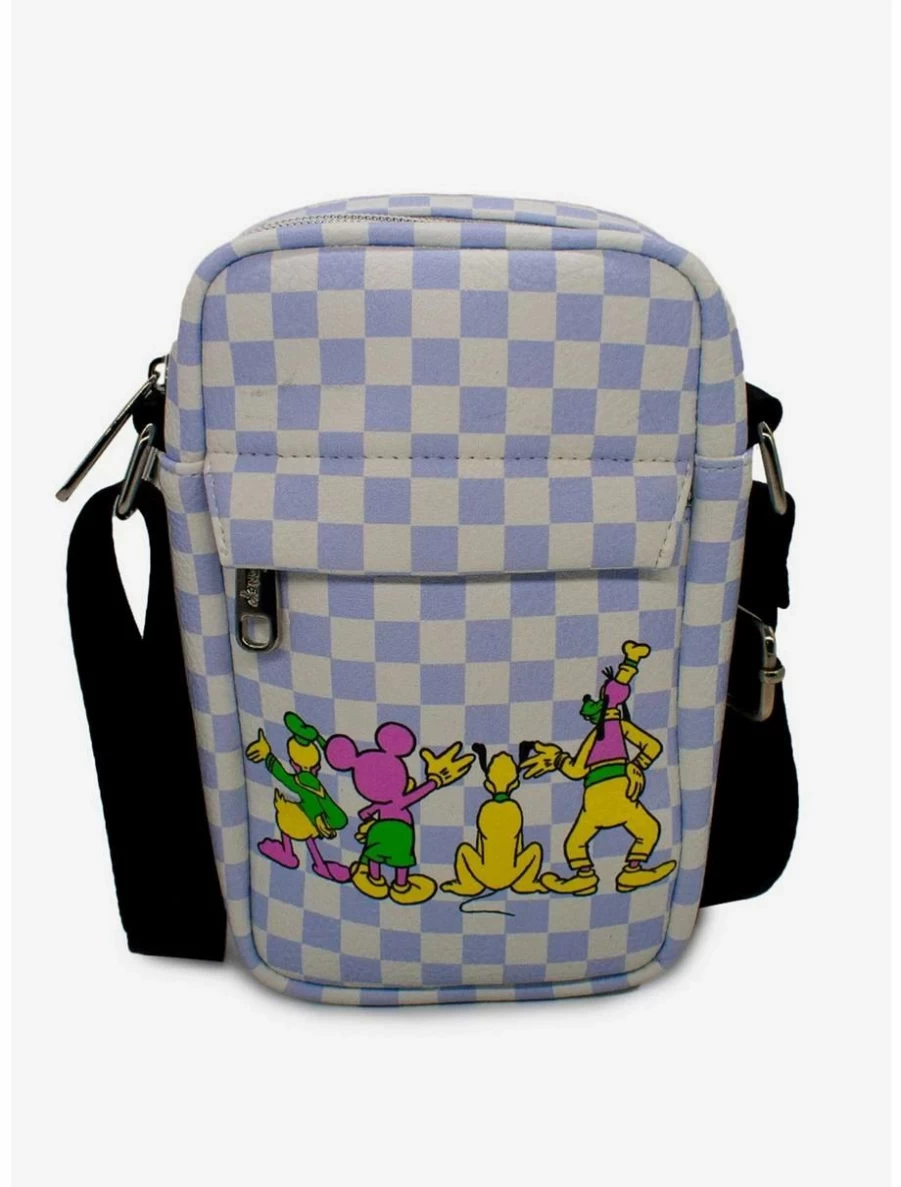 Disney Mickey Mouse The Fab Four Checker Print Crossbody Bag for Box Lunch Collection