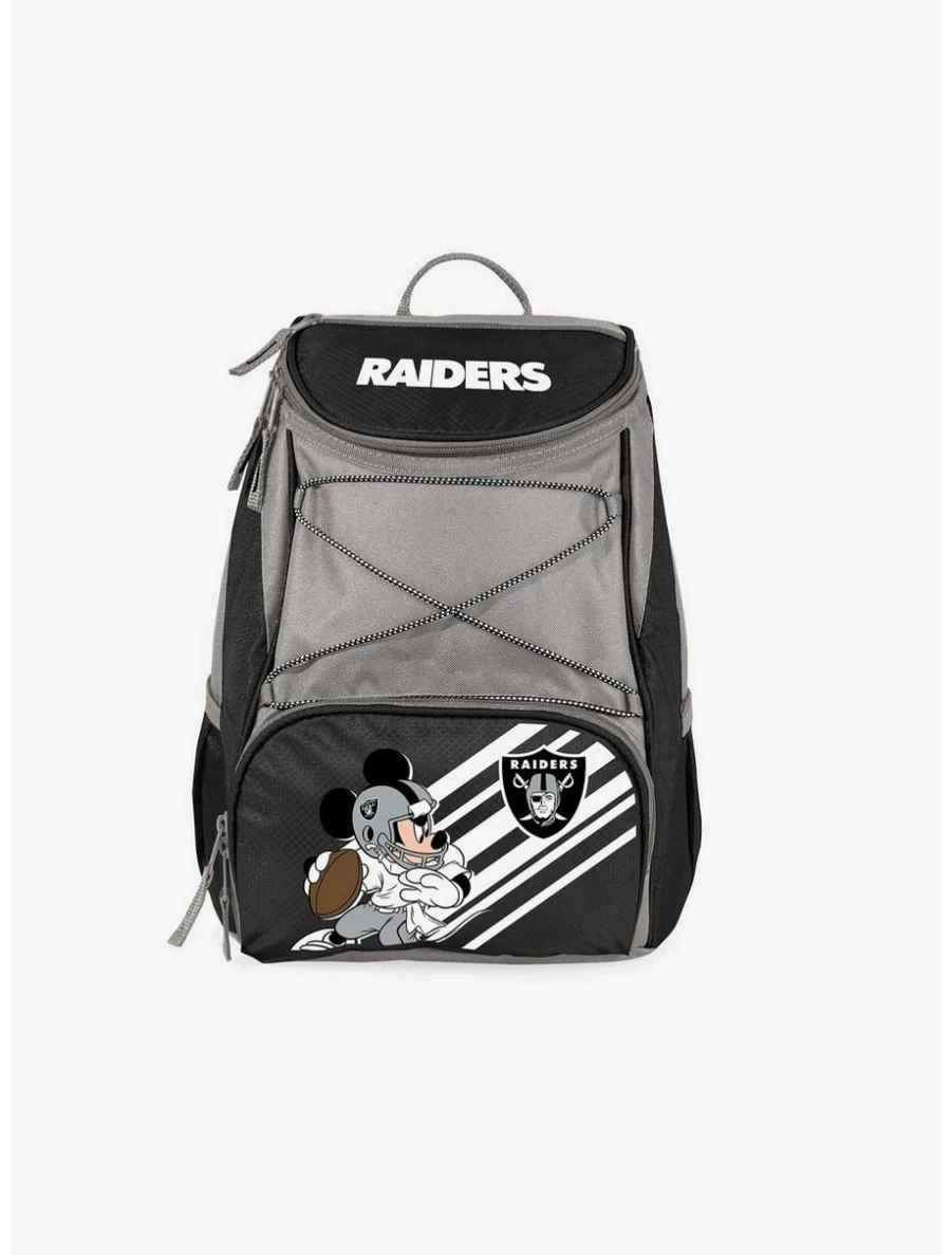 Disney Mickey Mouse NFL Las Vegas Raiders Themed Cooler Backpack for Lunch Box & Outdoor Activities