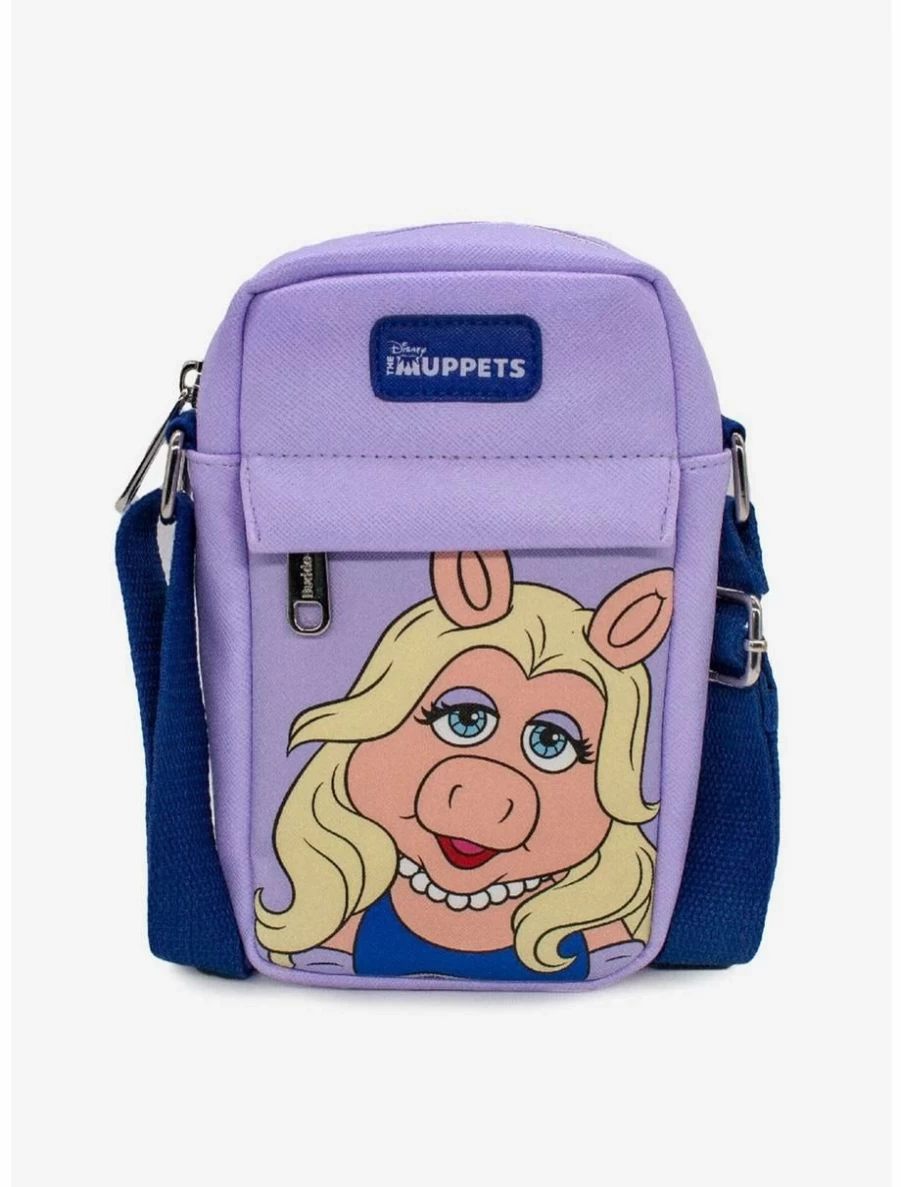 Disney The Muppets Miss Piggy Lavender Vegan Leather Crossbody Bag - BoxLunch Exclusive