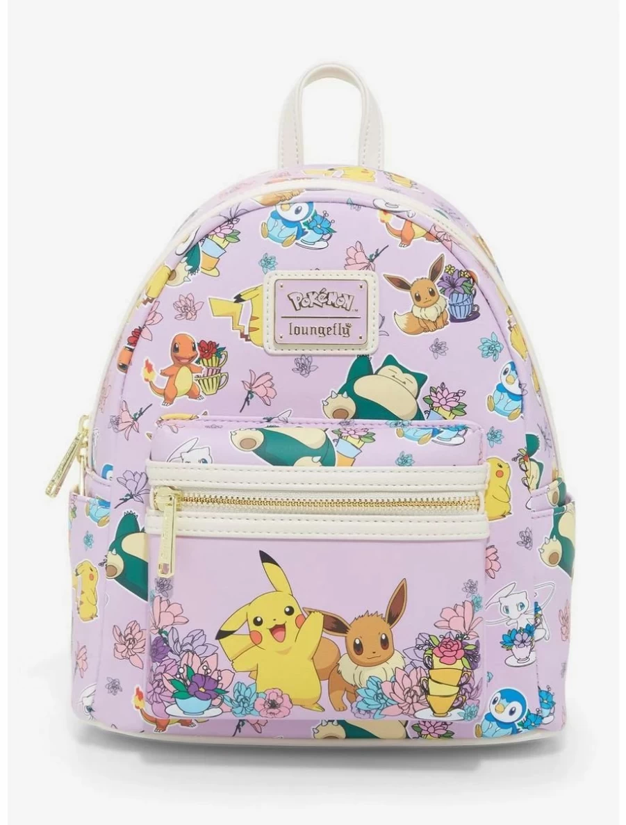 Loungefly Pokemon Floral Teacups Mini Backpack - BoxLunch Exclusive Allover Print Design