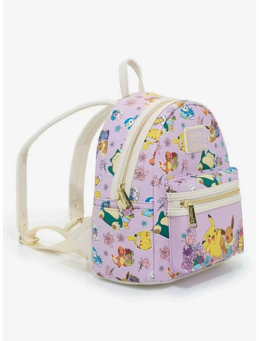 Loungefly Pokemon Floral Teacups Mini Backpack - BoxLunch Exclusive Allover Print Design