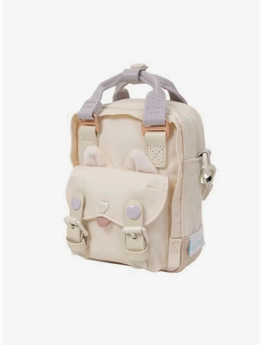 Doughnut Macaroon Tiny Fairies & Friends Series Sheer Pink & Powder Purple Crossbody Bag