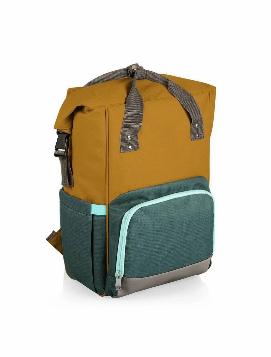 Mustard Roll-Top Cooler Backpack for Lunch On The Go