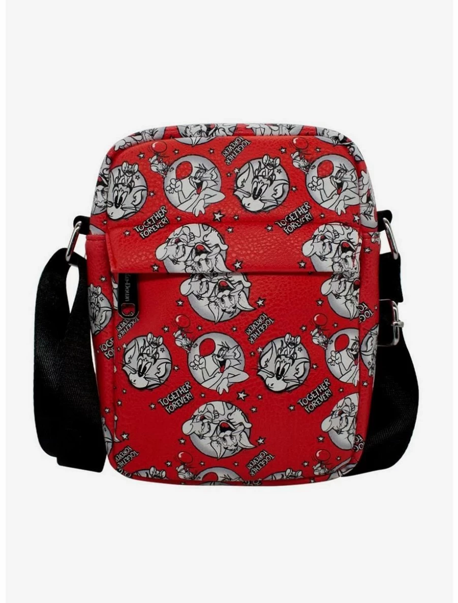 Tom and Jerry Forever Crossbody Bag - Cute Cartoon Lunch Box Themed Shoulder Purse