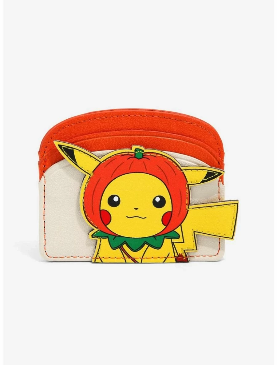 "Exclusive BoxLunch Pokemon Pikachu Pumpkin Card Holder - Collectible Halloween Accessory"