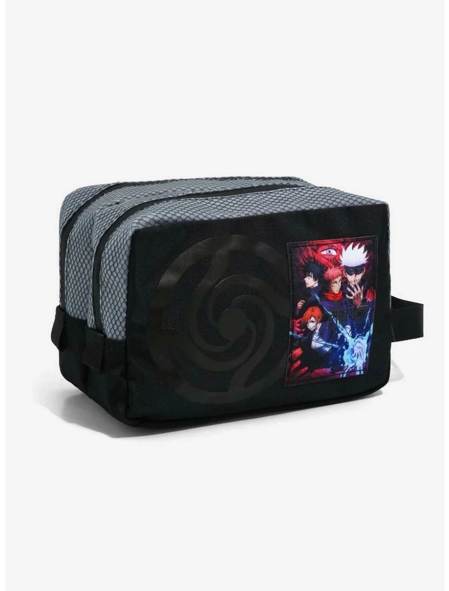 "Jujutsu Kaisen Toiletry Bag - BoxLunch Exclusive Anime Character Poster Design"