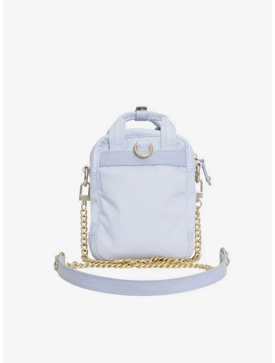 Limited Edition Blue Lotus Mini Crossbody Bag - Tiny Grace Stadium Design, Doughnut & Macaroon Theme
