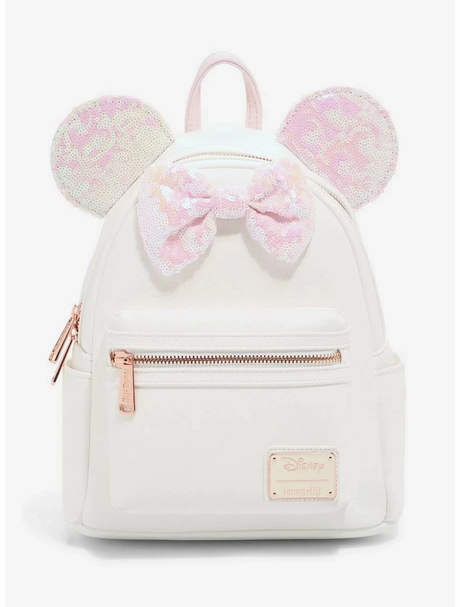 Loungefly Disney Minnie Mouse Sparkling Iridescent Sequin Mini Backpack - BoxLunch Exclusive Collectible
