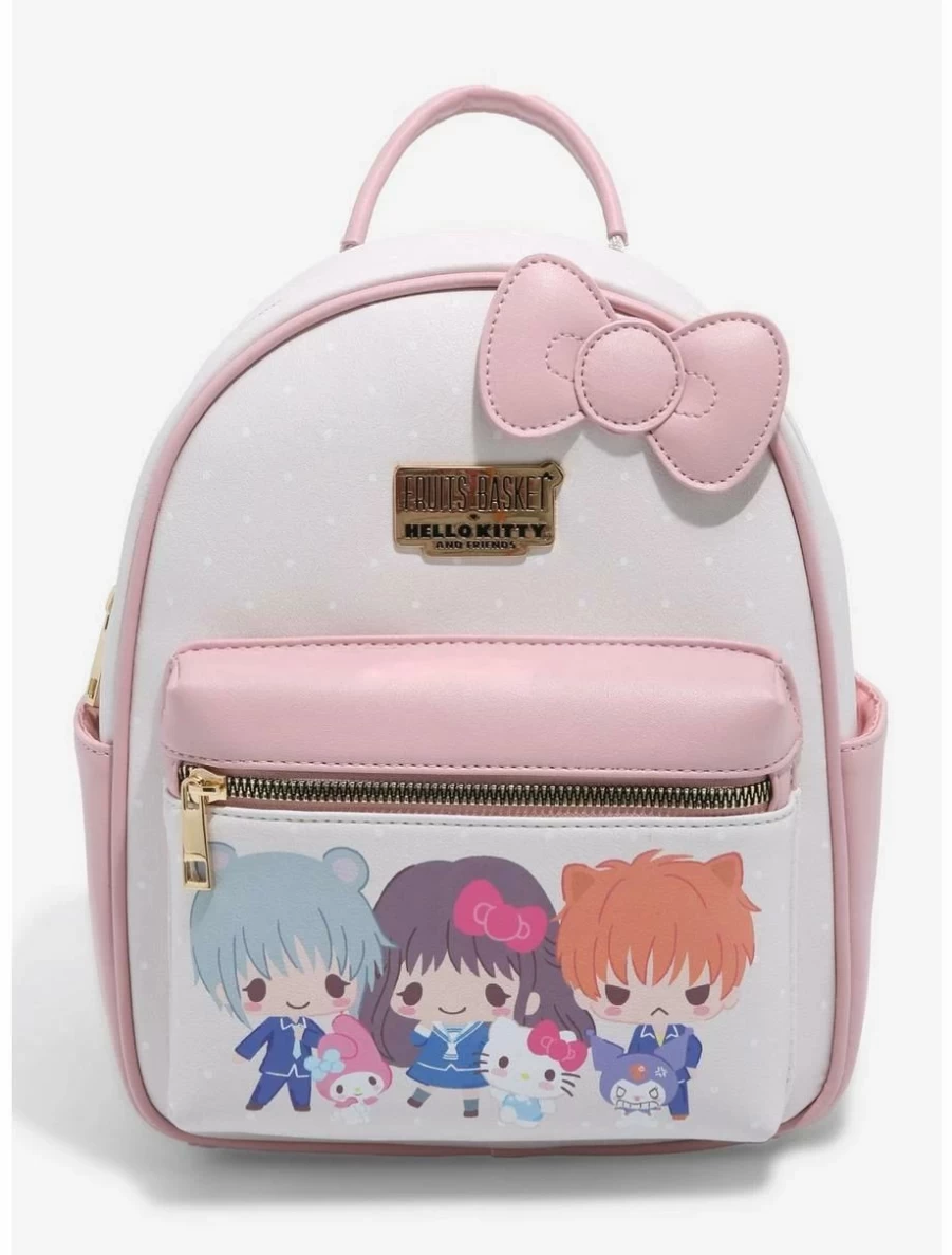 "Hello Kitty & Friends Chibi Mini Backpack - Fruits Basket Collaboration - BoxLunch Exclusive Anime Merchandise"
