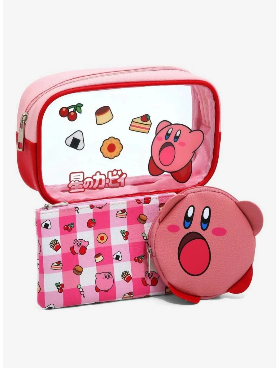 "Nintendo Kirby Snacks Cosmetic Pouch Set - BoxLunch Exclusive Collectible"