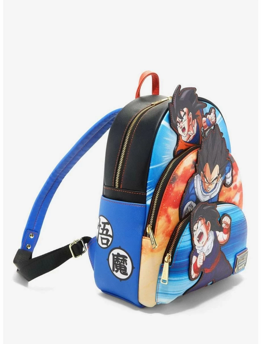 Loungefly Dragon Ball Z Trio Portrait Mini Backpack - Anime Themed Collectible Bag