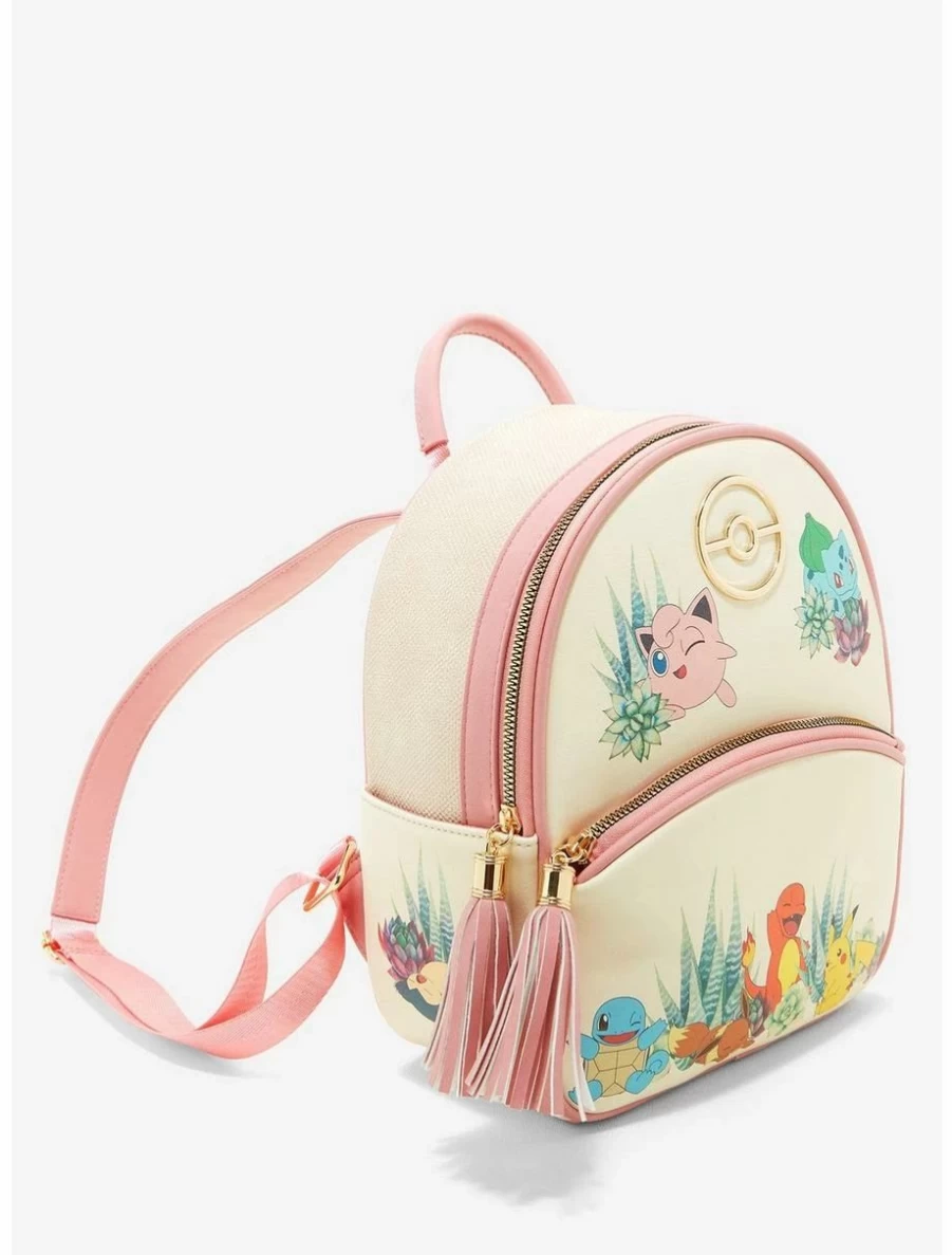 "Exclusive BoxLunch Mini Backpack Featuring Pokemon and Succulent Design"