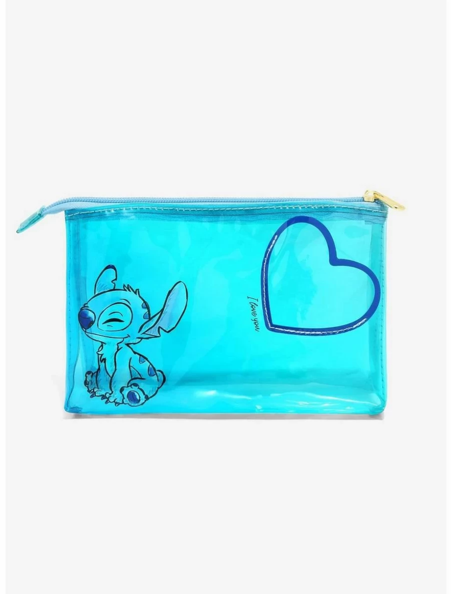 Disney Lilo & Stitch Heart-Shaped Pencil Case - Cute Lunch Box Design School Supplies