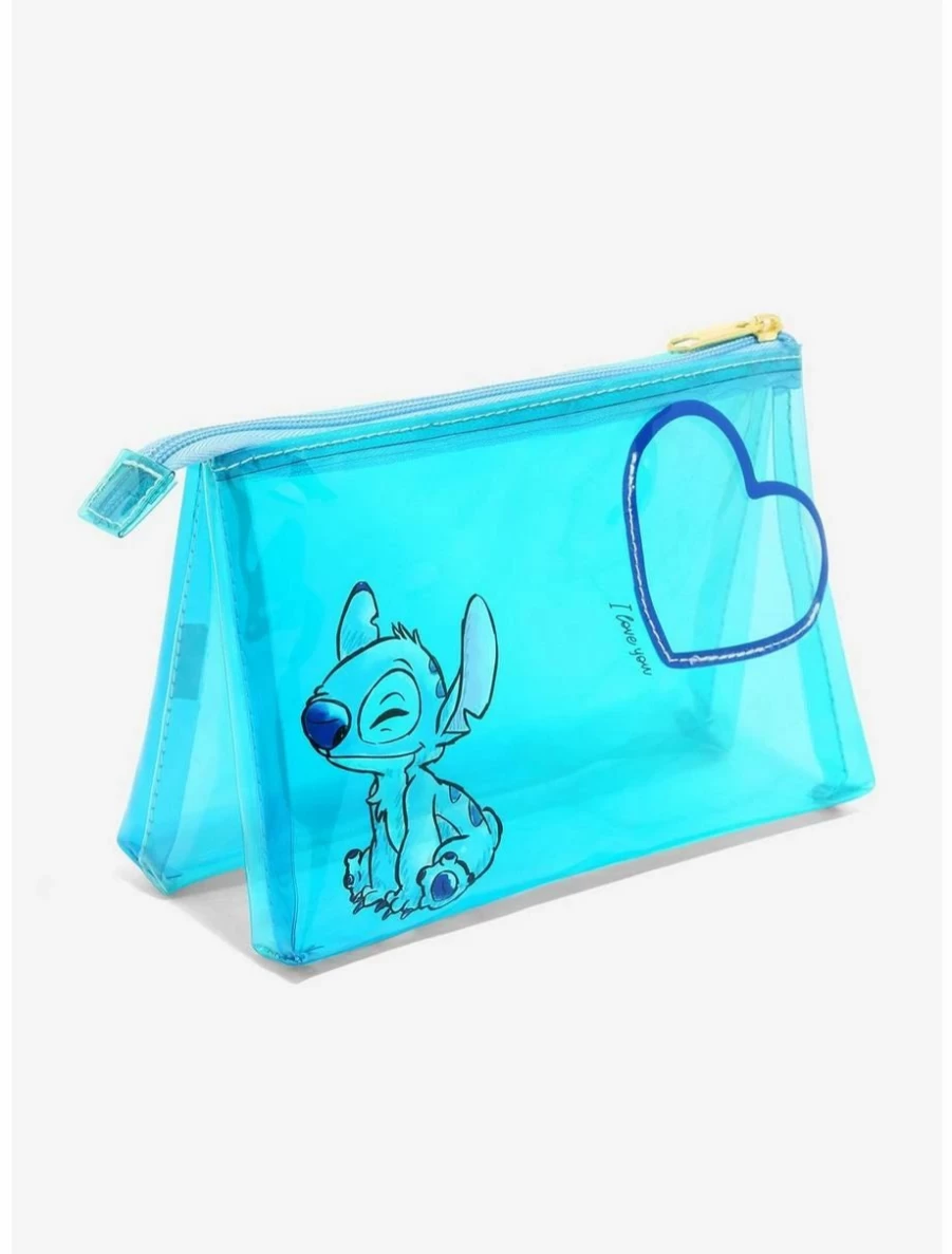Disney Lilo & Stitch Heart-Shaped Pencil Case - Cute Lunch Box Design School Supplies
