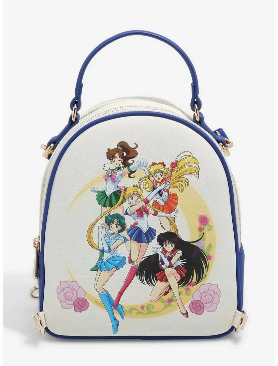 "Pretty Guardian Sailor Moon Reversible Mini Backpack - Sailor Guardians & Black Moon Design - BoxLunch Exclusive"