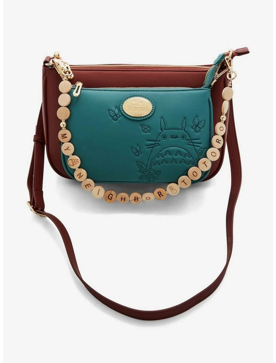 "Studio Ghibli My Neighbor Totoro 2-in-1 Convertible Crossbody Bag - BoxLunch Exclusive Anime Tote & Shoulder Bag"