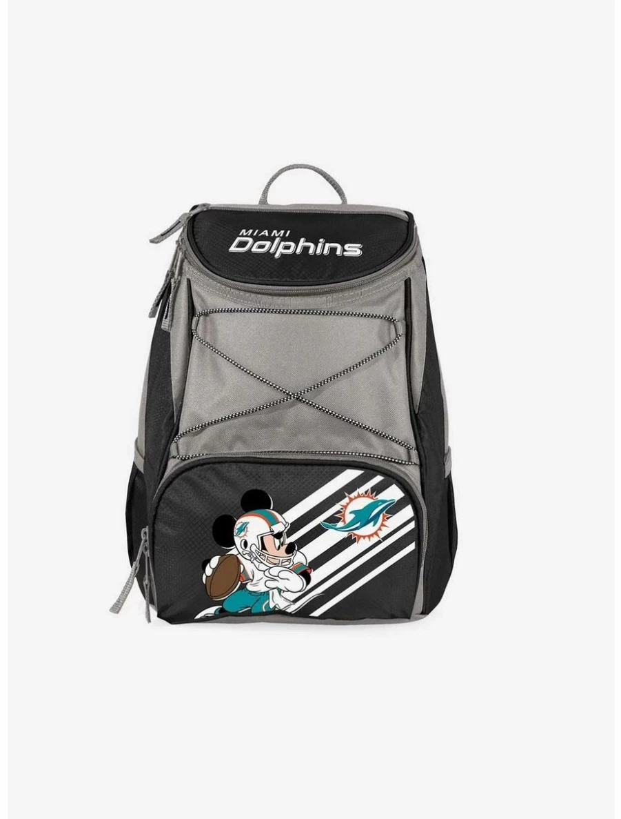 Disney Mickey Mouse NFL Miami Dolphins Themed Insulated Cooler Backpack for Fans