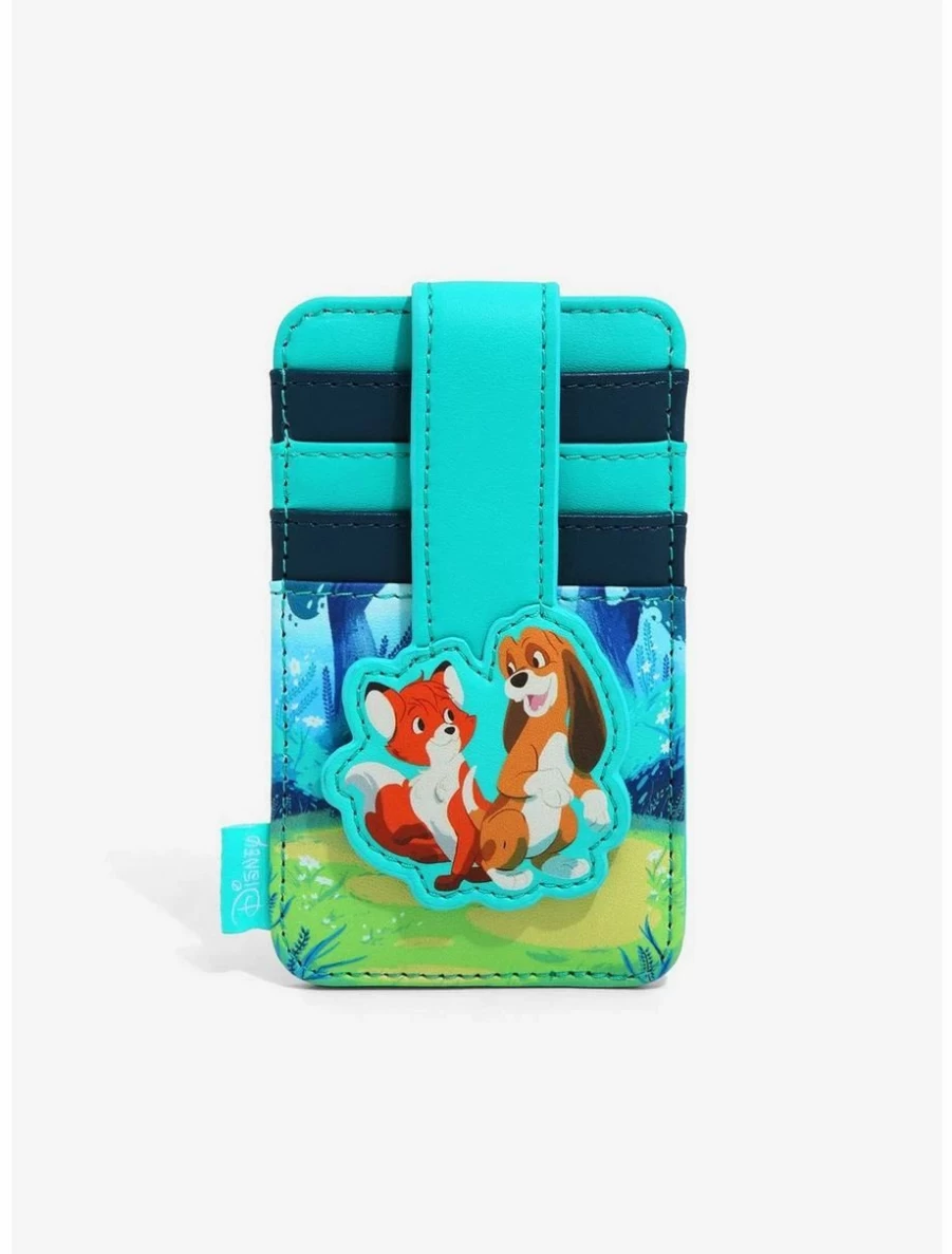 Loungefly Disney Fox and The Hound Tod & Copper Playtime Card Holder Wallet BoxLunch Exclusive
