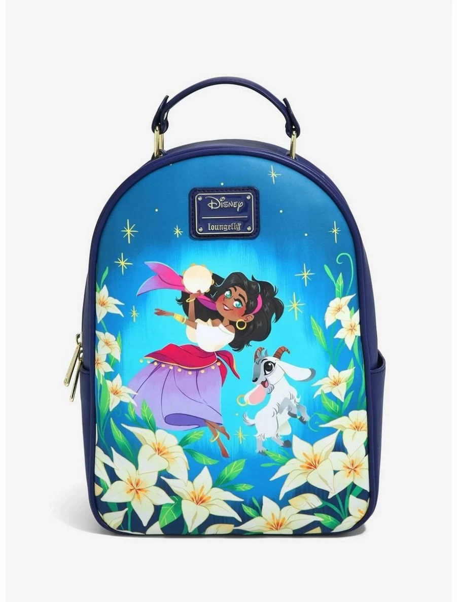 Loungefly Disney Hunchback of Notre Dame Esmeralda & Djali Floral Mini Backpack - BoxLunch Exclusive Collectible