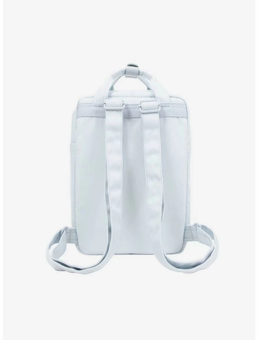 "BoxLunch Exclusive Doughnut Macaron Mini Backpack - Sky Blue Ribbon & Lotus Design"