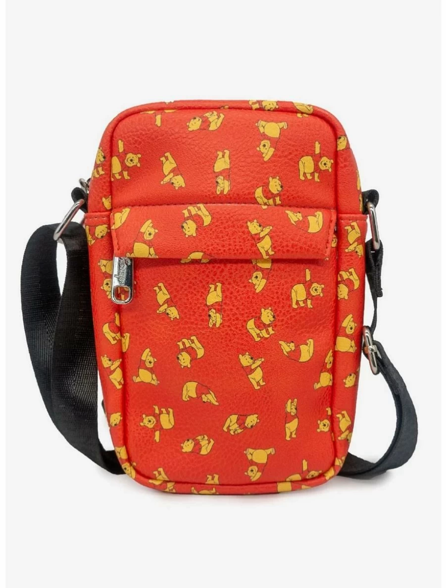Disney Winnie The Pooh Stretch Poses Crossbody Bag - BoxLunch Exclusive Scattered Design Shoulder Purse