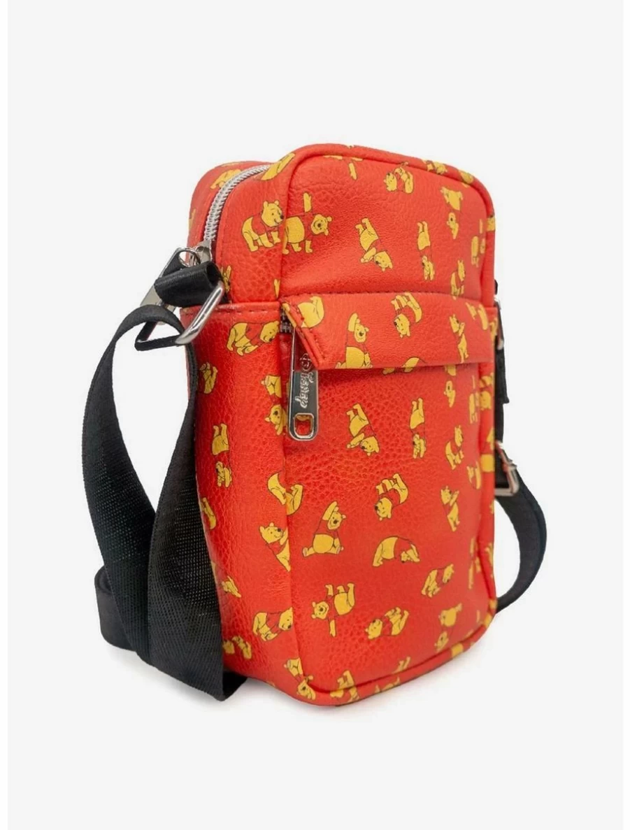 Disney Winnie The Pooh Stretch Poses Crossbody Bag - BoxLunch Exclusive Scattered Design Shoulder Purse