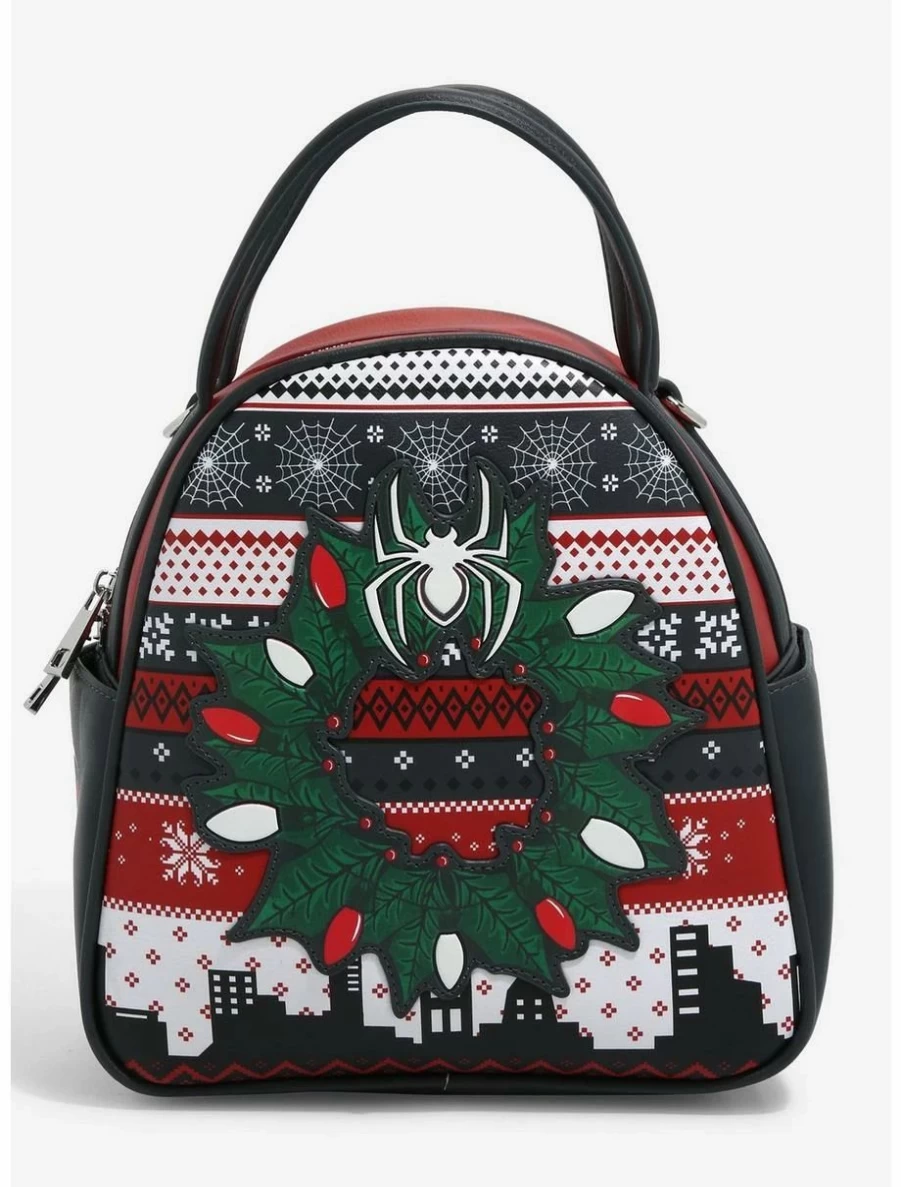 "Marvel Spider-Man Christmas Mini Backpack - Festive Holiday Gift BoxLunch Exclusive"