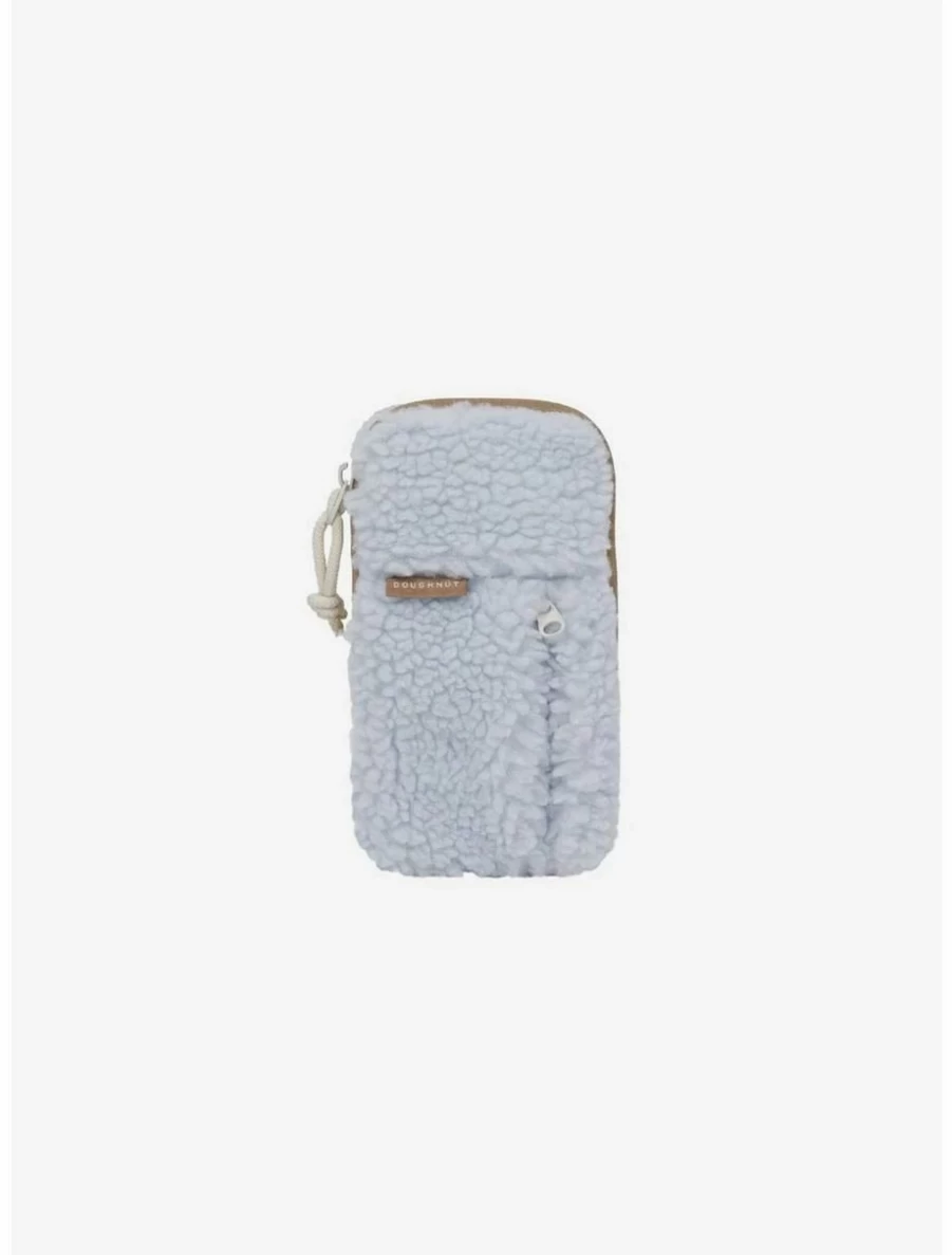 Fluffy Blue Lotus & Hazelnut Mini Crossbody Bag - Stylish Doughnut Design