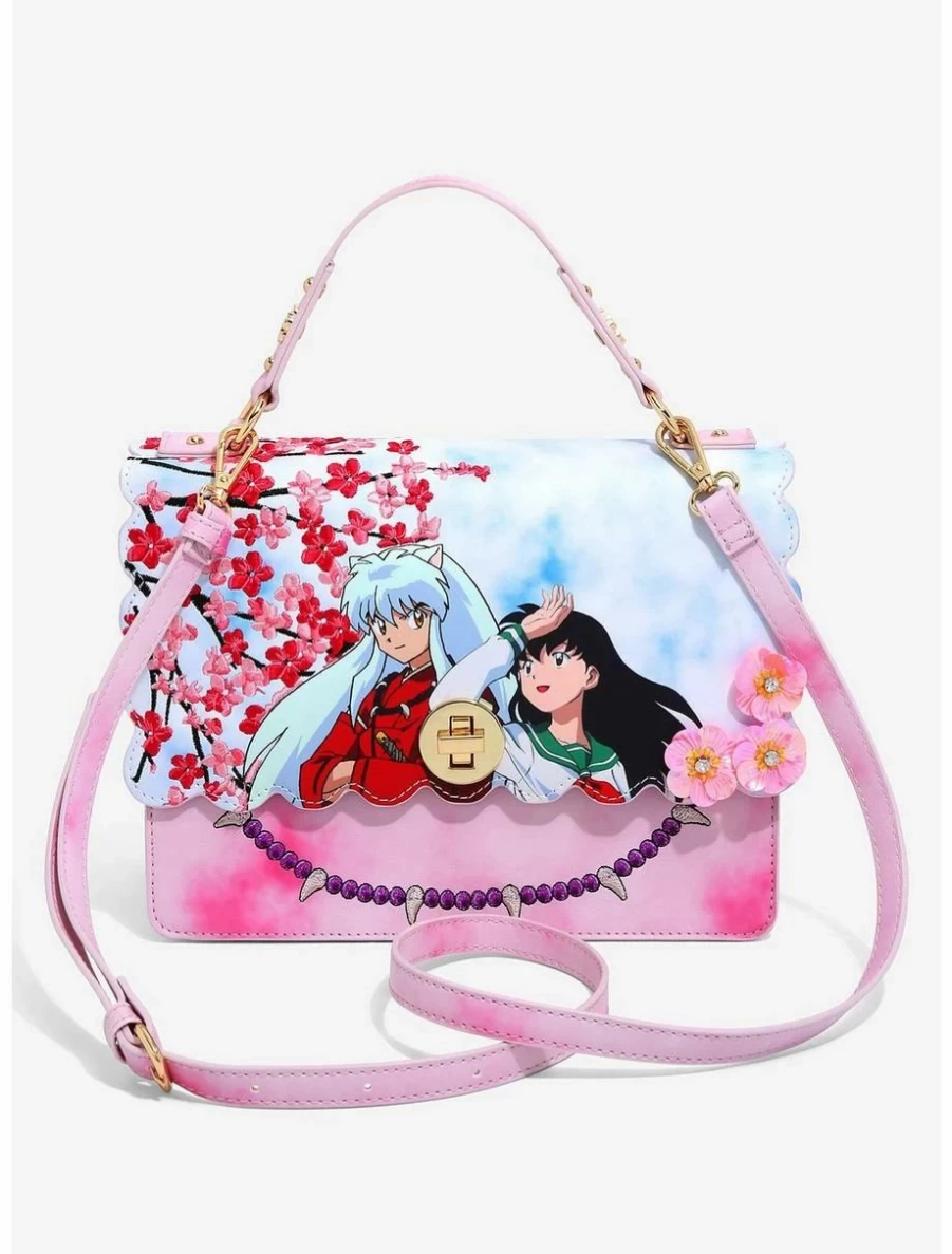 "Exclusive Inuyasha Kagome Cherry Blossom Themed Lunch Box Handbag - Anime Collectible"