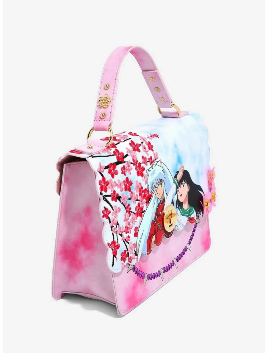 "Exclusive Inuyasha Kagome Cherry Blossom Themed Lunch Box Handbag - Anime Collectible"