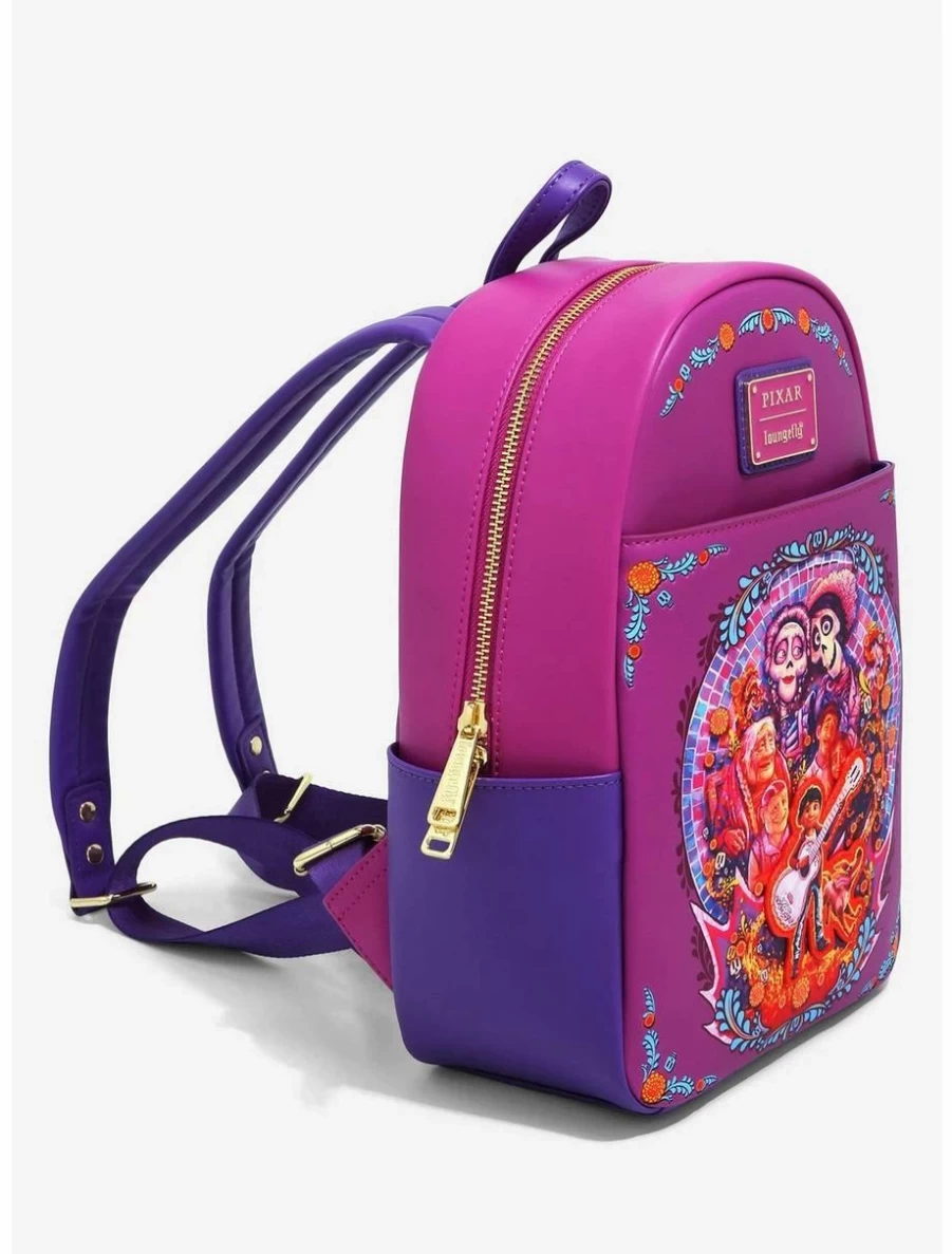 Loungefly Disney Pixar Coco Mini Backpack - Family Mural Design - BoxLunch Exclusive Collectible