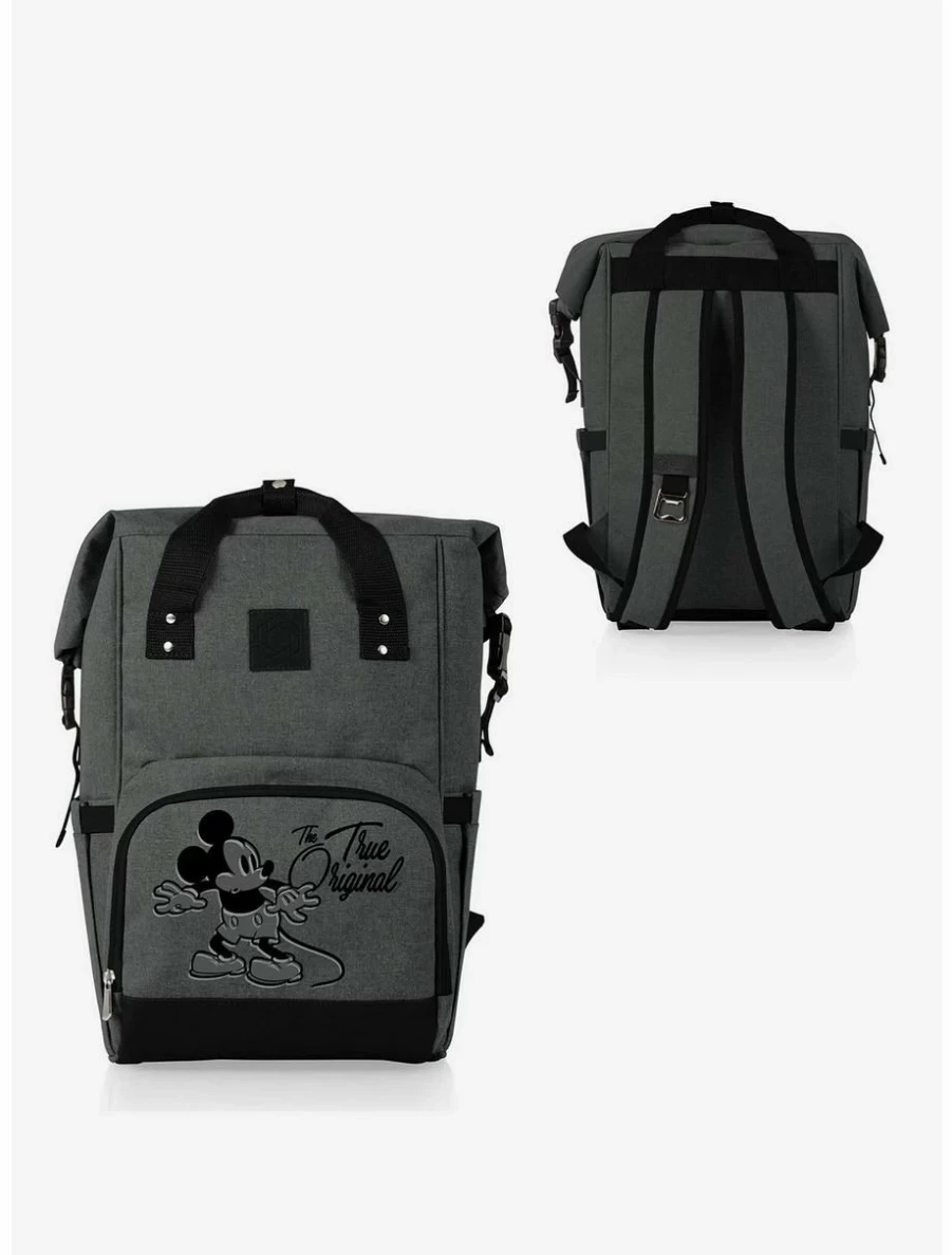 Disney Mickey Mouse Insulated Roll Top Backpack Cooler for Lunch and Picnics