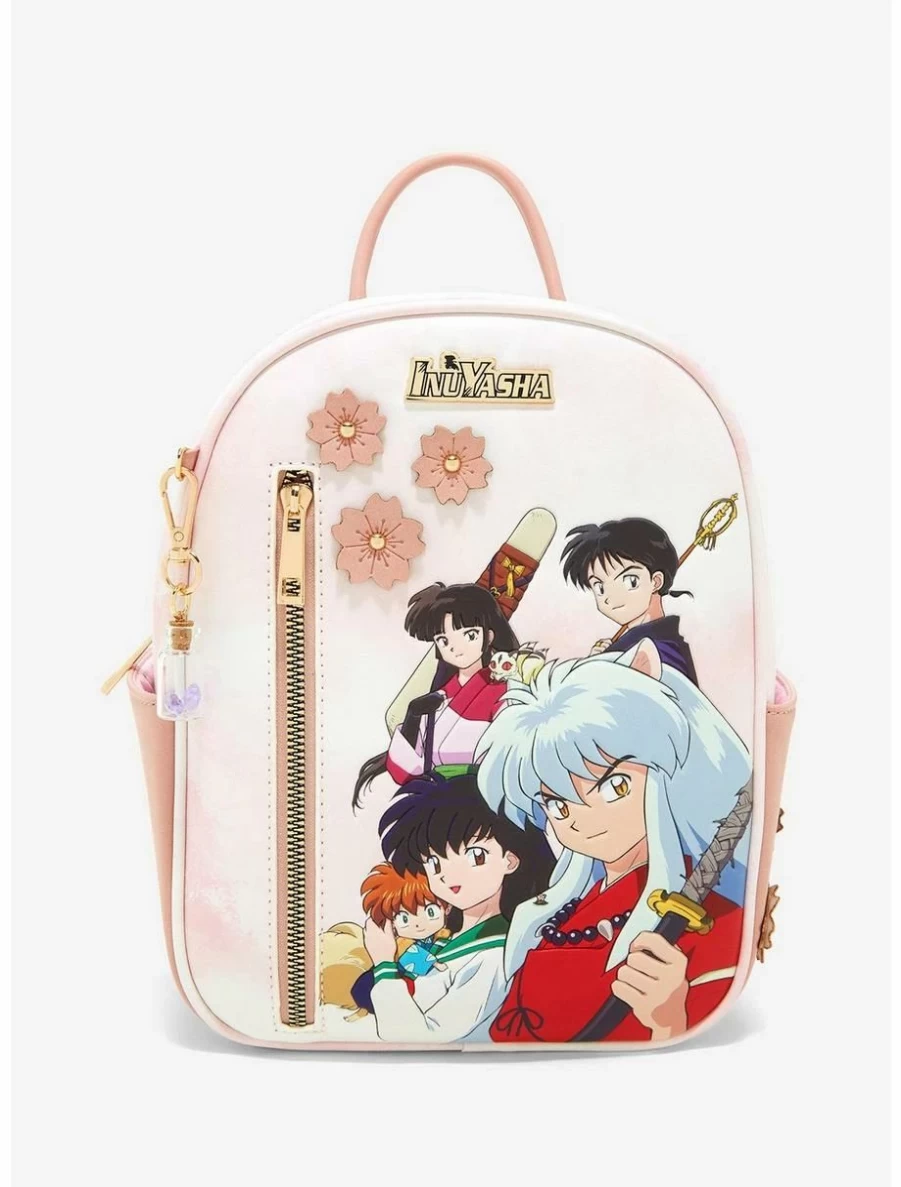 "Exclusive Inuyasha Mini Backpack with Sakura Flowers Design | BoxLunch Anime Merchandise"