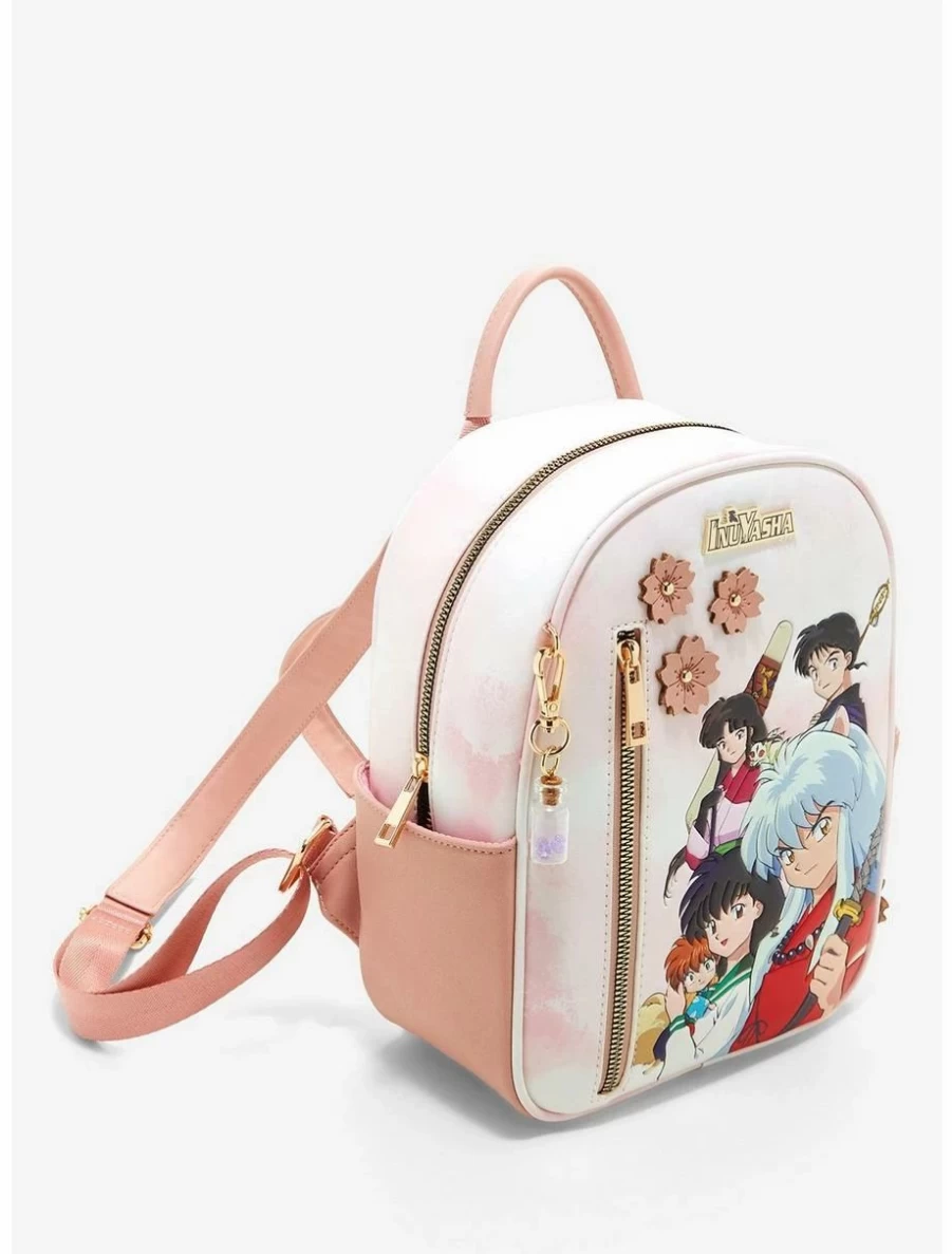 "Exclusive Inuyasha Mini Backpack with Sakura Flowers Design | BoxLunch Anime Merchandise"